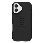 UAG Coque pour iPhone 17 MagSafe Antichocs Motif Hexagonal Série Civilian Noir