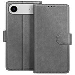 Avizar Étui Portefeuille pour iPhone Air Série Chesterfield avec Fonction Support Gris