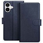 Avizar Étui Portefeuille pour iPhone 17 Série Chesterfield avec Fonction Support Bleu nuit