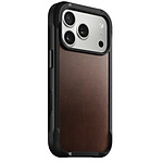 Nomad Coque pour iPhone 17 Pro MagSafe en Cuir Horween Rigide Antichocs Marron foncé