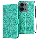 Avizar Étui Portefeuille pour Redmi 15C Motif Mandala avec Porte-cartes Turquoise