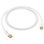 Mayaxess Câble de charge USB-C pour Galaxy S25 Edge 1m Blanc