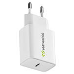 Mayaxess Chargeur Rapide USB-C pour Samsung Galaxy S25 Plus 20W Blanc