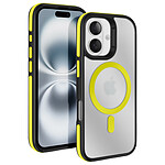 Avizar Coque pour iPhone 16 Série NEO Compatible MagSafe avec Coins Renforcés Jaune