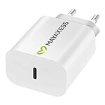 Mayaxess Chargeur Rapide pour Galaxy S25 Edge USB-C 20W Blanc