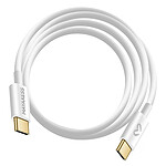 Mayaxess Câble de charge USB-C / USB-C 1m pour iPhone 17 Air Blanc