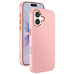 Avizar Coque pour iPhone 17 Finition Mat avec Contour Caméra Métallisé Rose