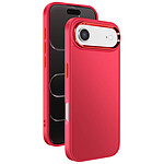 Avizar Coque pour iPhone Air Finition Mat avec Contour Caméra Métallisé Rouge