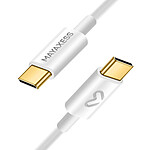 Mayaxess Câble de charge USB-C 1m pour Samsung Galaxy S25 / S25 Ultra / S25 Plus / S25 SE / S25 Edge Blanc