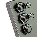 Forcell Verre Trempé Caméra pour Galaxy S25 Ultra Antichoc Cadre Aluminium Vert pâle