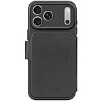 Decoded Étui Folio pour iPhone 17 Pro Max MagSafe en Cuir avec Coque Détachable Noir