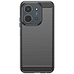 Avizar Coque pour Redmi 15C en Silicone Effet Carbone Texture Brossée Noir