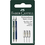 FABER-CASTELL Lot de 3 Gommes de rechange pour porte-mine TK-FINE x 5