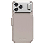 Decoded Étui Folio pour iPhone 17 Pro Max MagSafe en Cuir avec Coque Détachable Beige