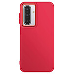 Avizar Coque pour Galaxy A17 Finition Mat avec Contour Caméra Métallisé Rouge