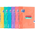 OXFORD cahier openflex pastel pp agrafé 24x32cm 96Pgrands carreaux coloris aléaroire
