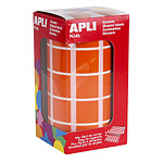 APLI Rouleau de 1770 Gommettes Carrées 20 mm Orange