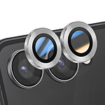 Enkay Protection d'Objectif Caméra pour Galaxy Z Flip 7 Double lentille Argent