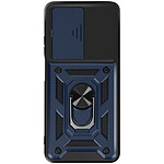 Avizar Coque pour Oppo A5 avec Bague Support et Cache Caméra Coulissant Bleu nuit