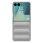 Avizar Coque pour Galaxy Z Flip 7 avec Texture Relief en Silicone Gris