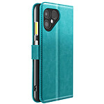 Mayaxess Étui Portefeuille pour Fairphone 6 avec Dragonne et Fonction Support Turquoise