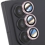 Enkay Protection d'Objectif Caméra pour Galaxy Z Fold 7 Triple lentille Rose