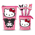 Sanrio - Trousse Pop Up Sanrio avec 3 stylos à bille effaçable à encre gel