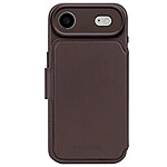 Decoded Étui Folio pour iPhone 17 Air MagSafe en Cuir avec Coque Détachable Marron foncé