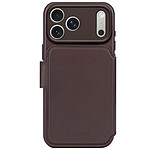 Decoded Étui Folio pour iPhone 17 Pro MagSafe en Cuir avec Coque Détachable Marron foncé