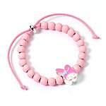Hello Kitty - Bracelet perles roses avec breloque My Melody 21 cm