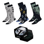 Star Wars : The Mandalorian - Pack 3 paires de chaussettes Mandalorian 38-45