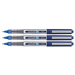 UNI-BALL Stylo Roller Encre Liquide Recyclé EYE Micro UB150E Pointe Fine Bleu x 3