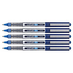 UNI-BALL Stylo Roller Encre Liquide Recyclé EYE Micro UB150E Pointe Fine Bleu x 5