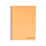 LIDERPAPEL Cahier spirale A5 micro Wonder 240 pages 90g - 6 trous 5 bandes - Orange