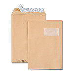 GPV Boite de 250 pochettes kraft brun C4 229x324 90 g fenêtre 100x50