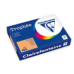 CLAIREFONTAINE Ramette Papier A4 160g 250 Feuilles Clémentine x 4