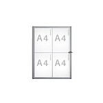 MAUL Vitrine MAULextraslim 4 x A4 Aluminium