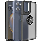 Avizar Coque pour Motorola Moto E15 avec Anneau Magnétique Rotatif Finition Givrée