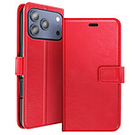 Mayaxess Étui Portefeuille pour iPhone 17 Pro Max avec Dragonne et Fonction Stand Rouge Mayaxess Étui Portefeuille pour iPhone 17 Pro Max avec Dragonne et Fonction Stand Rouge