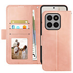 Avizar Étui Folio pour Honor 400 Smart avec Porte-cartes Amovible et Fonction Stand Rose