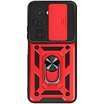 Mayaxess Coque pour Xiaomi Redmi 15 5G avec Anneau Rotatif Magnétique et Cache Caméra Rouge