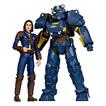 Fallout 4 - Pack 2 statuettes T-60 Vault Tec & Sole Survivor 18 cm
