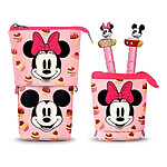 Minnie Mouse - Trousse Pop Up Minnie avec 2 stylos à bille effaçable à encre gel