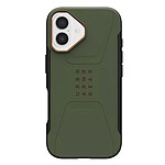 UAG Coque pour iPhone 17 MagSafe Antichocs Motif Hexagonal Série Civilian Vert olive