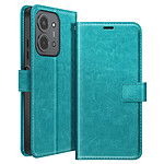 Mayaxess Étui Portefeuille pour Xiaomi Redmi 15C avec Dragonne et Fonction Stand Turquoise