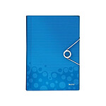 LEITZ Classeur Ménager Trieur WOW A4 PP 6 compartiments Bleu Métal