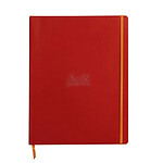 RHODIA Cahier Souple Coquelicot - A4+ - Ligné - 160 p - Papier Ivoire 90 g/m² - Simili Cuir