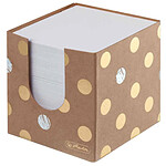 HERLITZ Boîte à bloc-note Pure Glam, 90 x 90 mm, brun