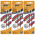 BIC Pack 2 Recharges pour Stylo-bille 4 Colours Smooth S Noir x 3