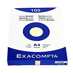 EXACOMPTA Fiches bristol, A4, uni, jaune